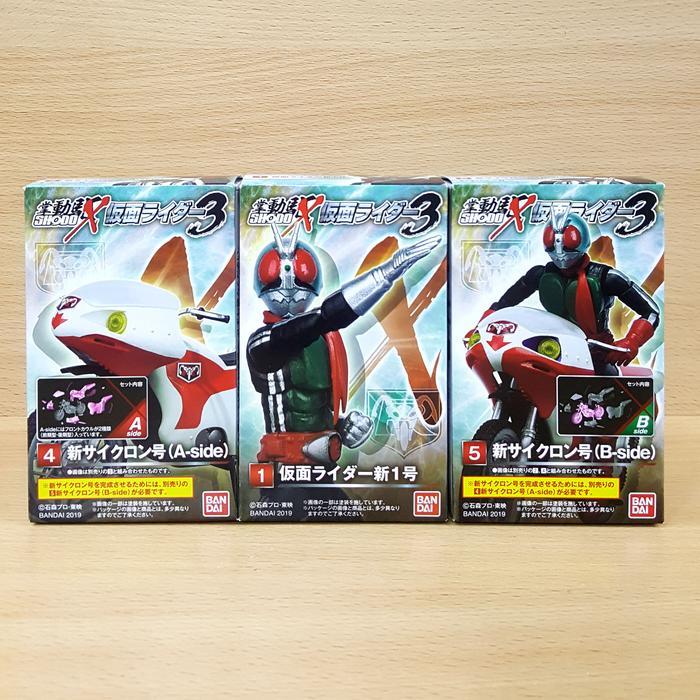 Ready SHODO-X Kamen Rider 3 [3/SET] Shin Ichigo 1-go & New Cyclone SHOWA