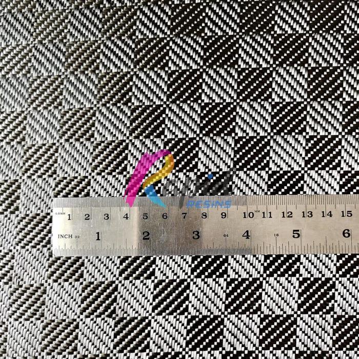 BAHAN KAIN SERAT CARBON KEVLAR BATIK CARBON KEVLAR FIBER FABRIC 280GSM
