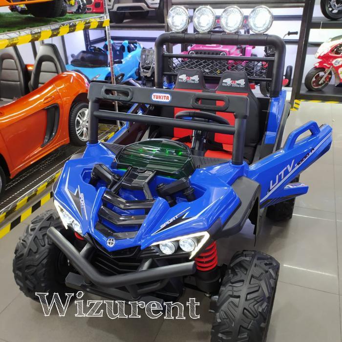 mobil aki Jeep utv spyder - Biru