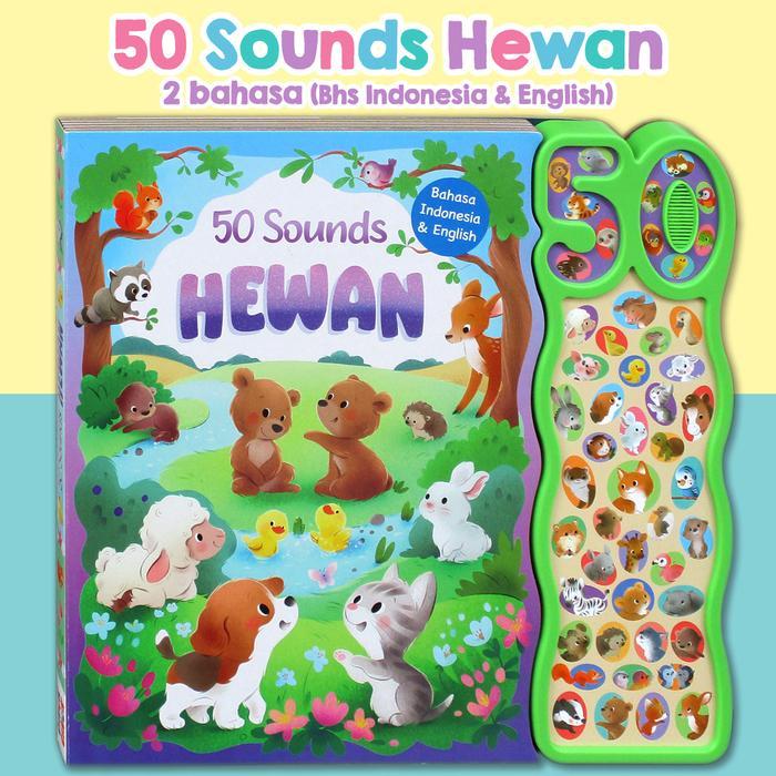 50 Sounds Hewan Sound Board Book (Bahasa Indonesia & English)