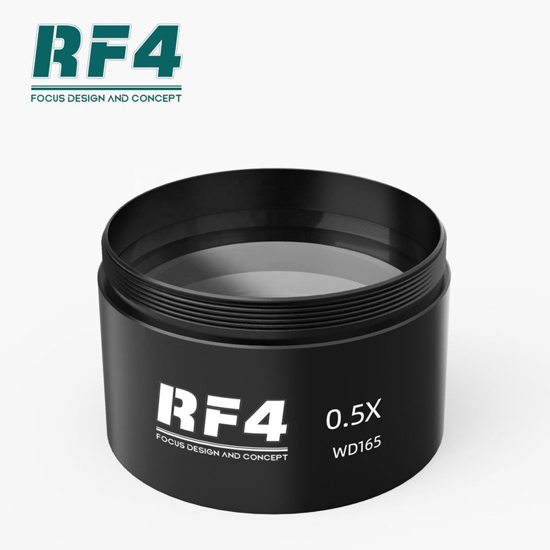 RF4 0,7X 0,5X 0,48X WD165 Lensa Mikroskop Tambahan untuk Lensa Kaca Lensa Kamera Barlow Zoom Stereo 