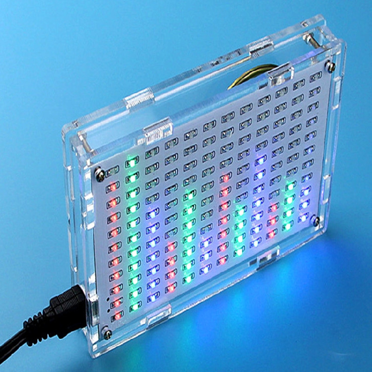 Kit Pengukur Tingkat Audio PC MP3 Hifi Amplifier Penganalisis Spektrum Musik Tampilan LED