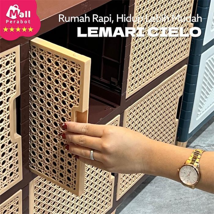 Mall Perabot Lemari Cielo Susun Meja Kabinet Tv 43 50 Inch Plastik Rak Serbaguna Rak Pakaian Baju