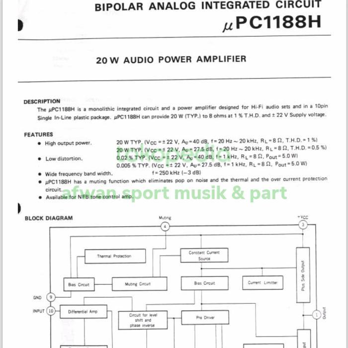 IC Upc 1188 H Nec Original Japan .