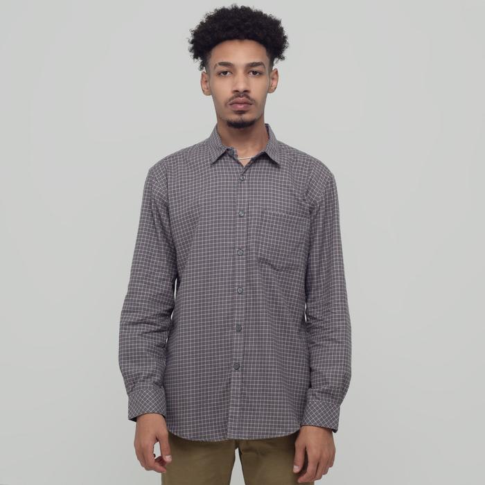 Benhill Kemeja Gamis Couple Flannel Kotak Abu 1213-28944 Motif Muslim Panjang Remaja