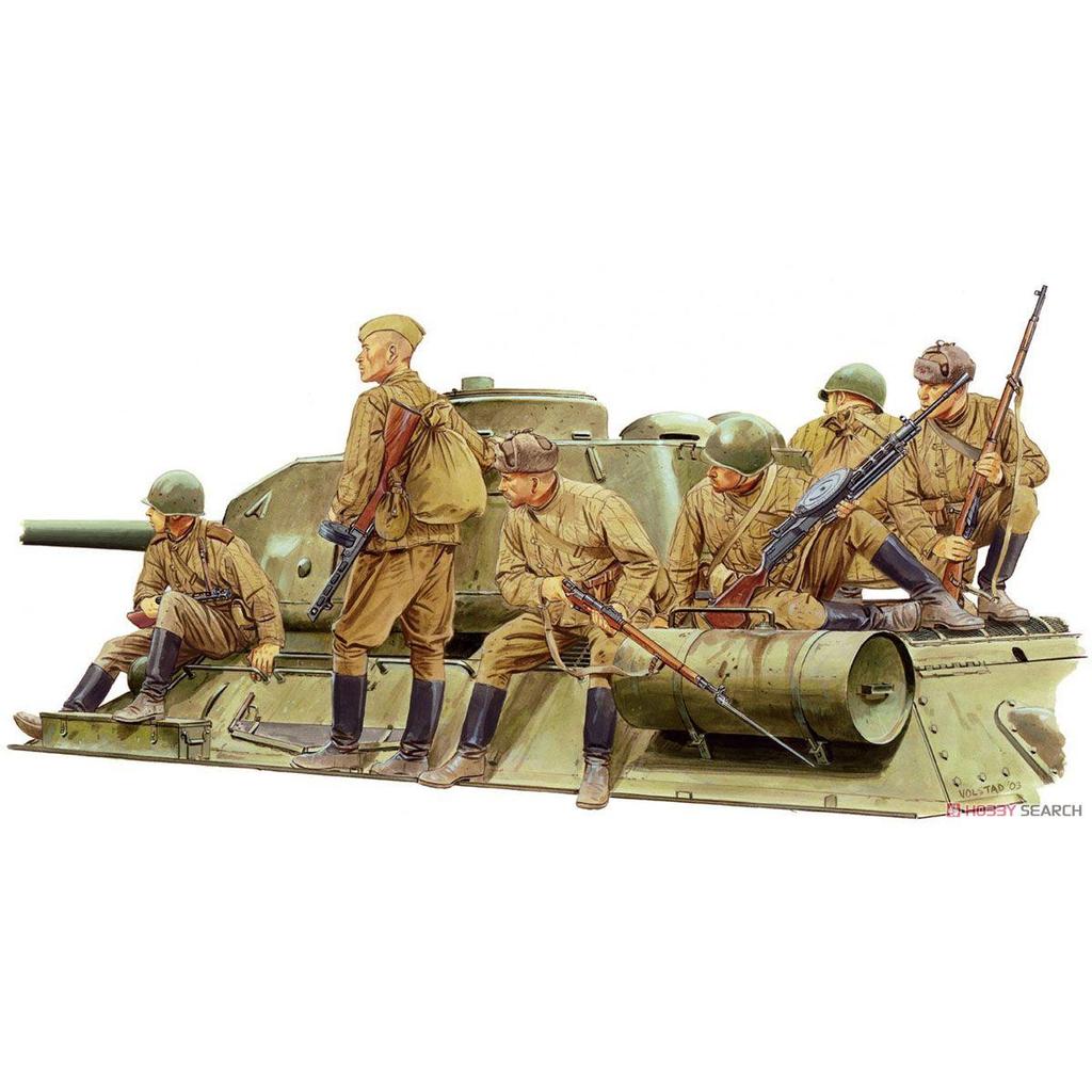 DRAGON 6197 1/35 Scale Soviet Infantry Tank Riders Plastic Model Kit