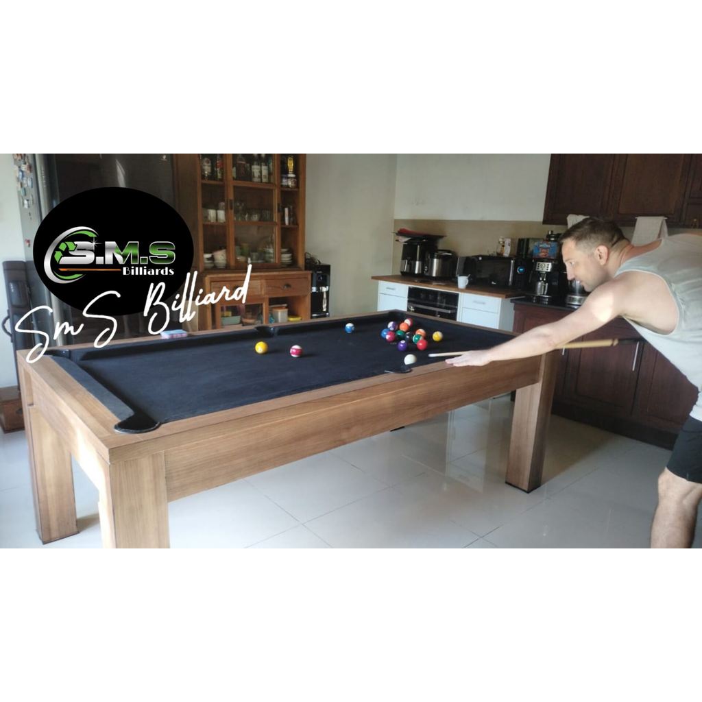 Billiard biliard bilyar pool table dinner 7feet full set perlengkapan bermain