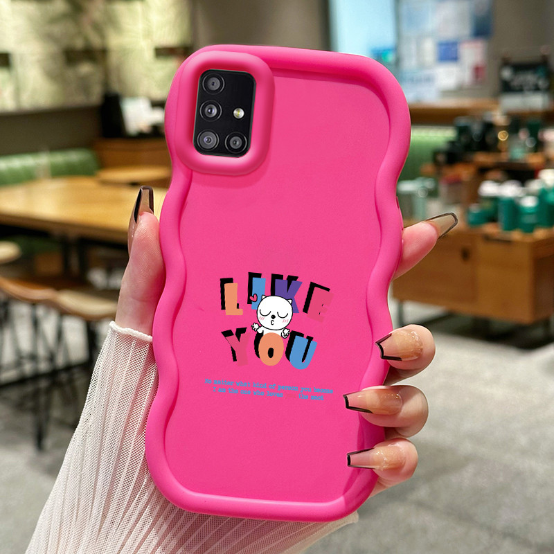 Casing Hp Untuk Samsung A51 M40s Case Like you Gelombang Cesing Kesing Hitam Silikon Anti Kasing Sof