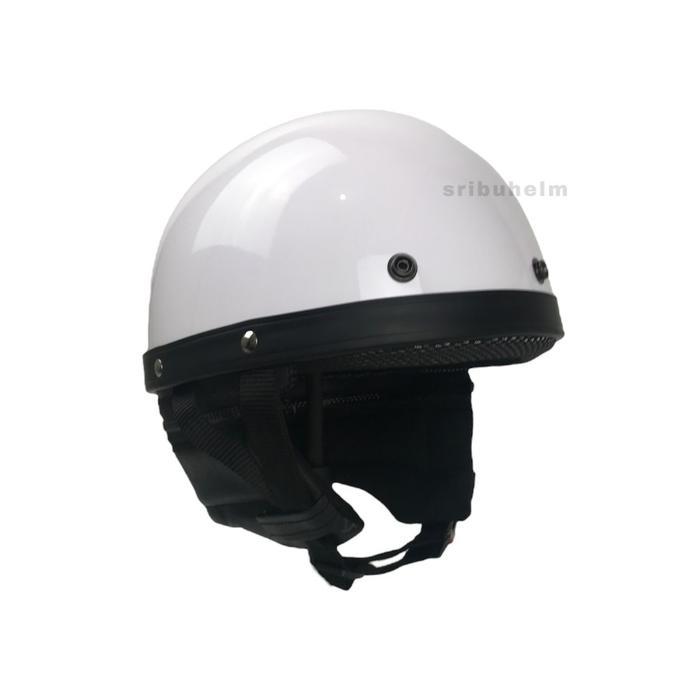 "New" Helm Bogo Retro Vintage Chips Cetok Batok Setengah Kepala Dewasa Polos
