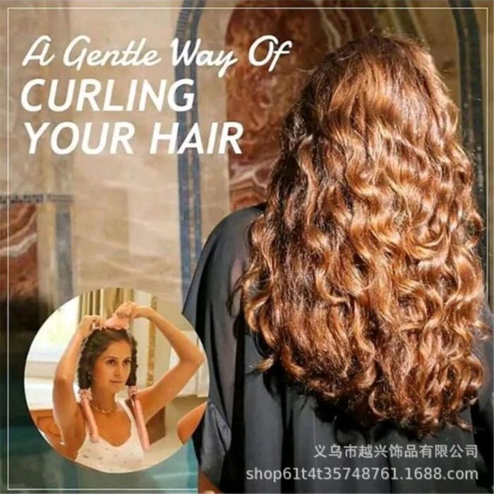 Alat keriting rambut manual tanpa catok tanpa listrik hair curly heatless hair roller alat