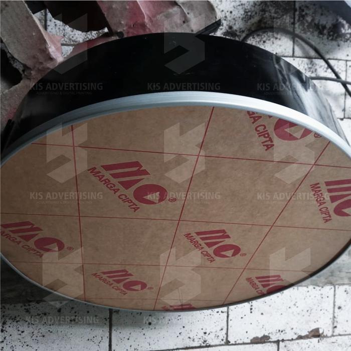 List Aluminium Neon Box Bulat Kecil