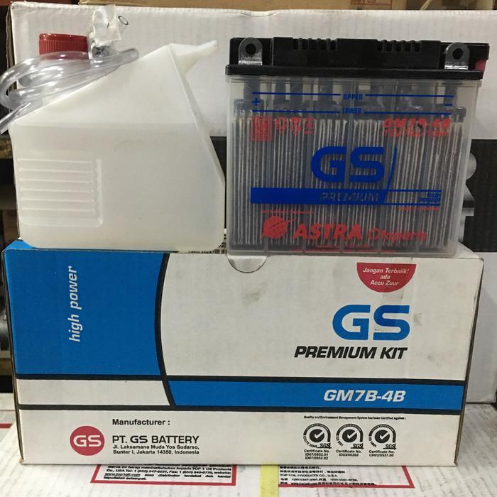 Aki Basah Motor Gs Astra Gm7B4B Kit Tiger Nouvo Scorpio