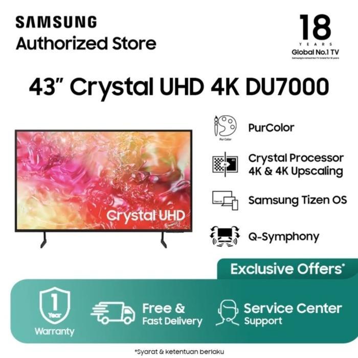 TV SAMSUNG SMART TV 43 INCH CRYSTAL UHD 4K DU7000 SAMSUNG 43INCH