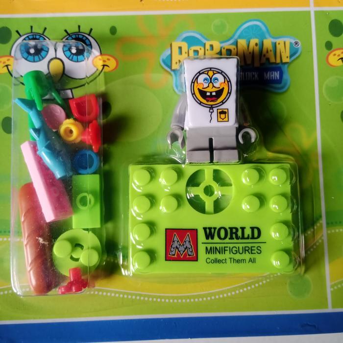 Mainan Brick Block Spongebob Roboman Mtc Toys