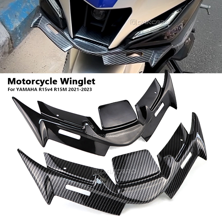 Motorcycle Winglet Front Fairing Wing Guard Cover For Yamaha Yzf R15 V4 R15M 2021 2022 2023