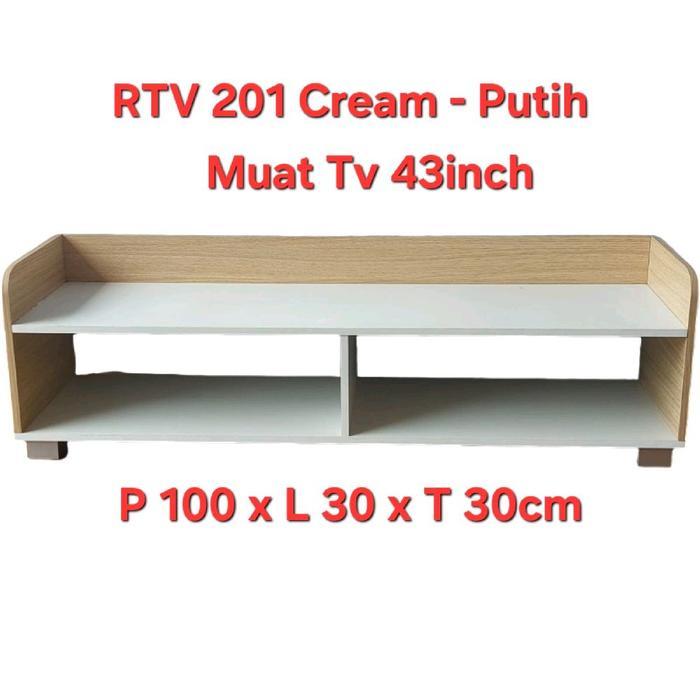 Rak Tv Minimalis Meja Tv Serbaguna Furniture Tipe Rtv 201 Panjang 100Cm Muat 43Inch Terbaik