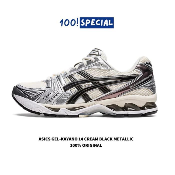 TERLARIS Sepatu Asic Gel-Kayano 14 Cream Black Metalic BNIB