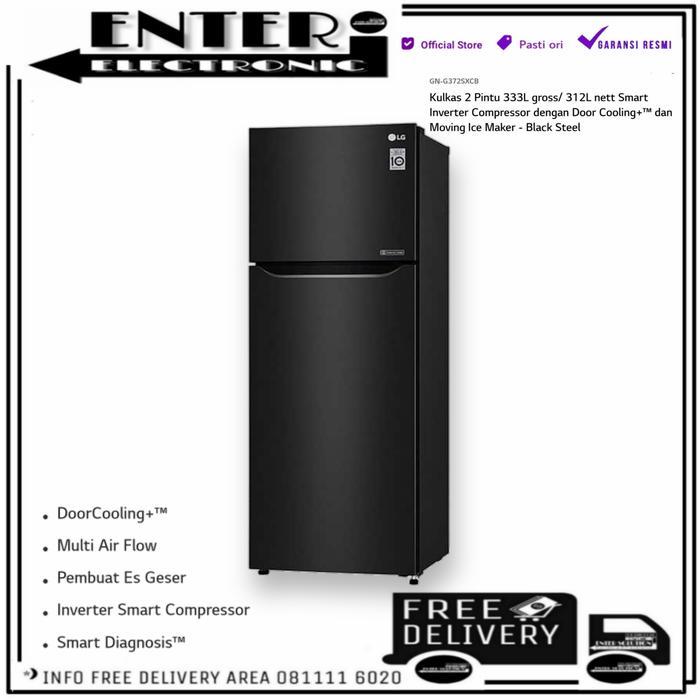 LG GNG372SXCB - KULKAS LG 2 PINTU SMART INVERTER 333L 312L GN G372SXCB