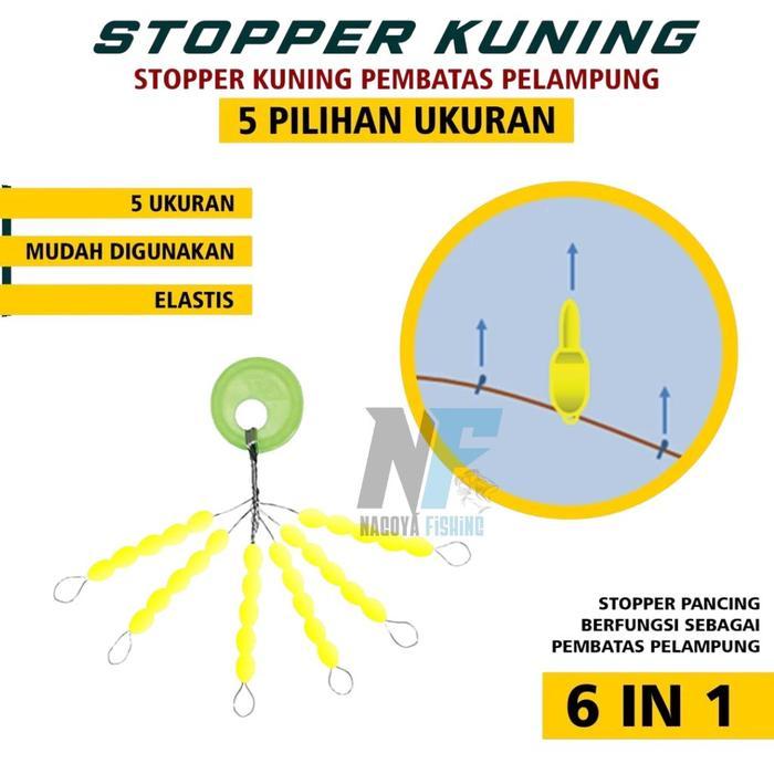 Stopper Pancing Bulat Kecil Besar Warna Kuning Isi 30 Pcs Utecate Good Quality