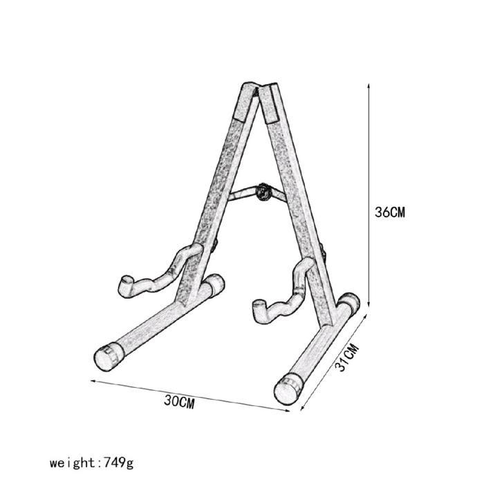 Stand Gitar Universal Kayu Solid Foldable Bisa di Lipat Dudukan Gitar Akustik Elektrik Bass - 01/26