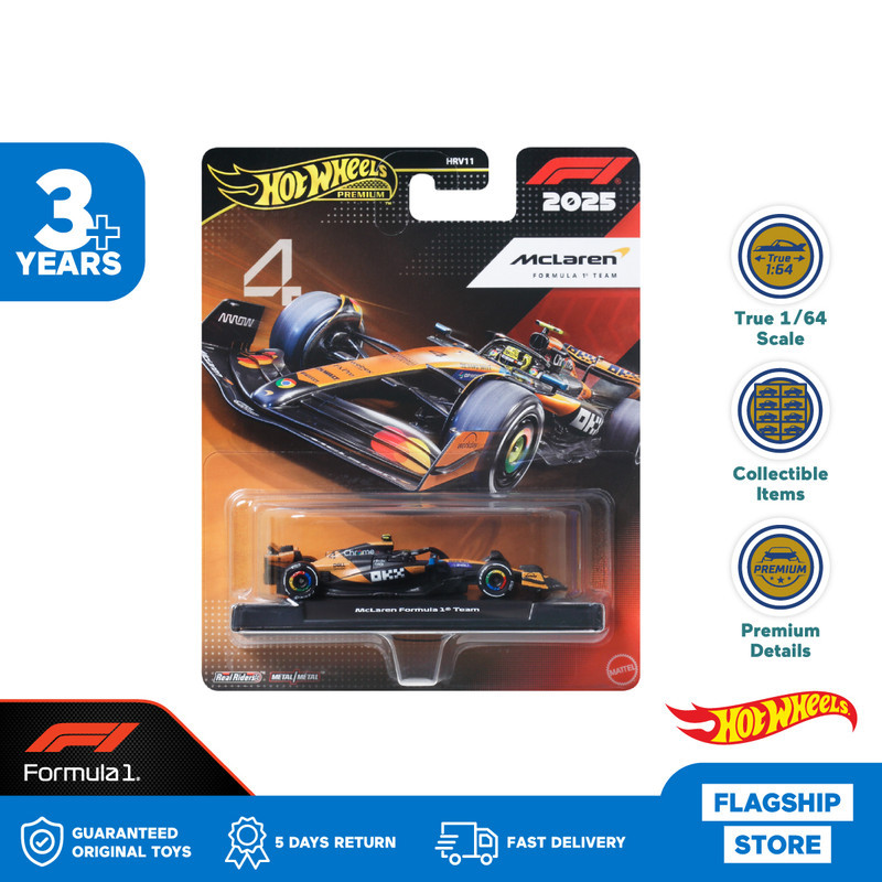Mobil Balap Formula 1 Diecast Skala 1:64 - McLaren MCL39 #4, Mainan Koleksi