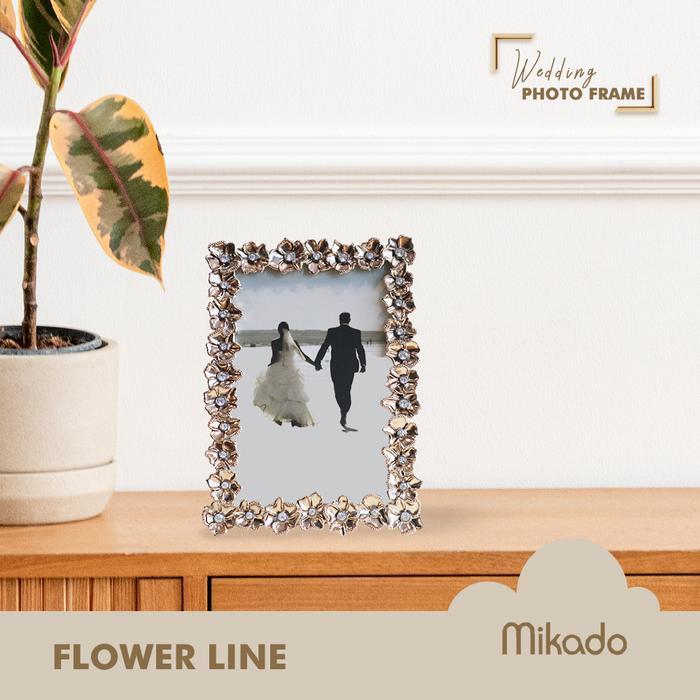 Photo Frame 4R Wedding / Frame Foto Couple / Frame Foto Flower Line