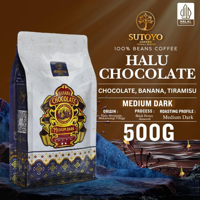 [Medium Dark] Kopi Arabika Halu Banana Chocolate 500 Gram Espresso - Sutoyo Coffee