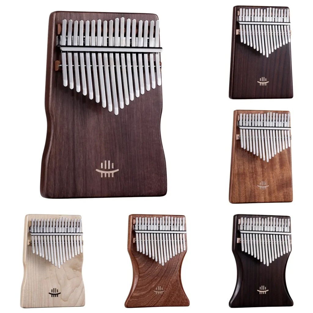 17 Key Kalimba Profession Thumb Piano Hluru Walnut AcaciaCurly Figure Keyboard Chamfer Calimba