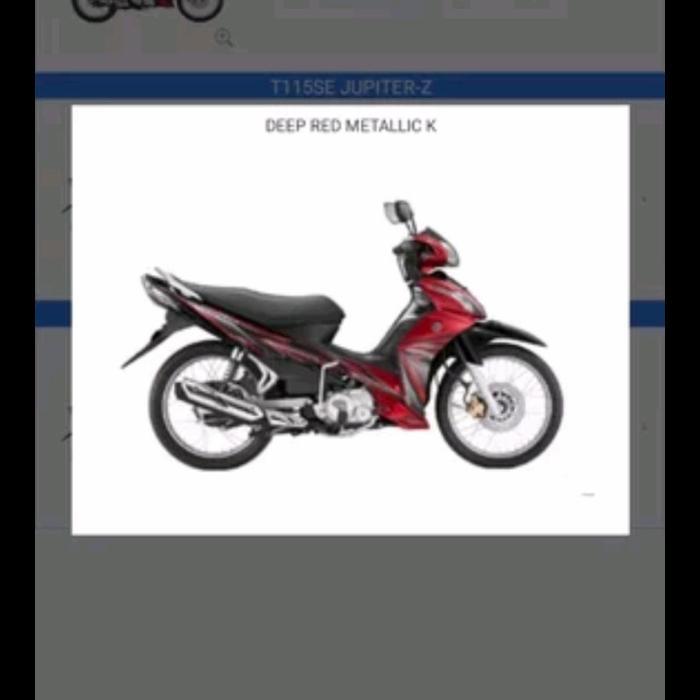 Striping Stiker Bodi Kanan Jupiter Z New Robot Merah Hitam 2009 2010 Ori Original Ygp