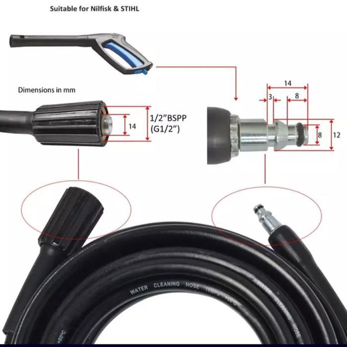 selang 10 meter jet cleaner nilfisk kualitas bagus