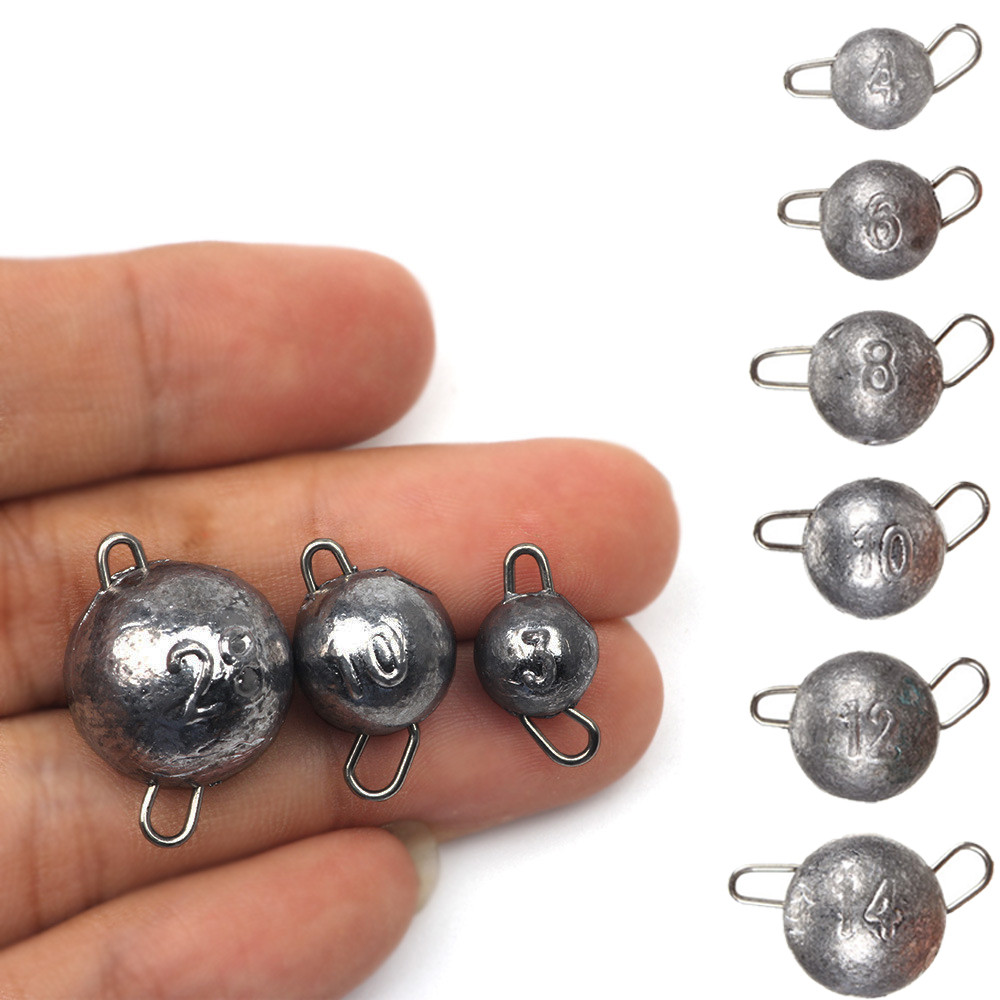 10pcs/lot Fishing Cheburashka Lead Sinker Jig Head Sinker Bullet Lead Weights Soft Lure Texas Group