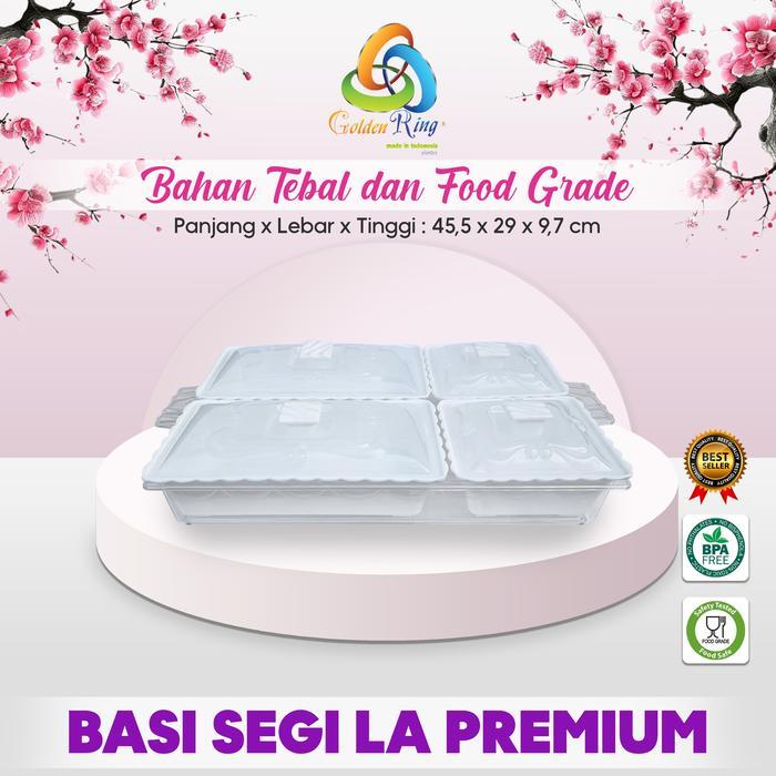 TERLARIS Tempat Prasmanan Set / Wadah Saji Makanan Segi / pan Saji Makanan Set / Basi Prasmanan Segi