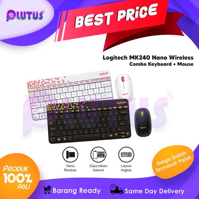 Logitech Mk-240 Wireless Combo Keyboard Mouse Mk240