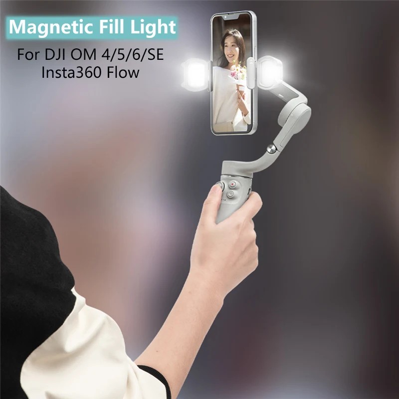 STARTRC Osmo Mobile 7 Fill Light Magnetic LED Lights Rechargeable for DJI OM 6/4/5/SE/Insta360
