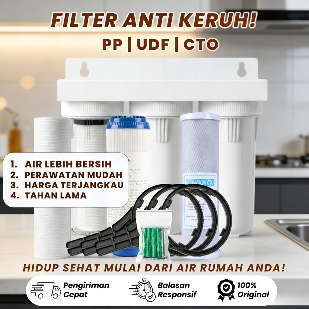 Paket Filter Air 2 Tahap PPF UDF / Filter Air Sumur / Filter Air Berpasir / Keruh