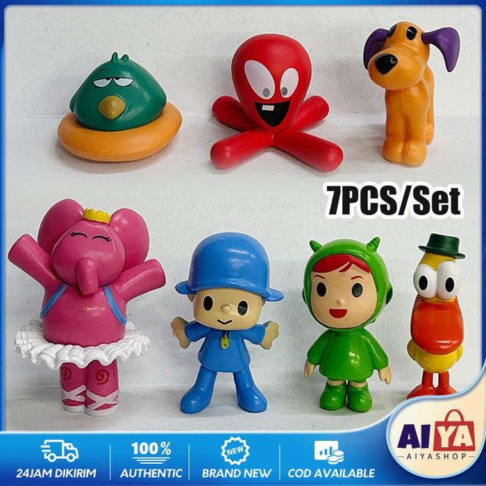 7Pcs/Set Figur Pororo Action Figure Mainan Anak Miniatur Pajangan Topper Cake