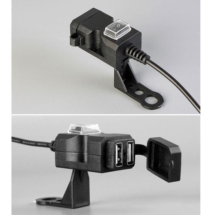 Motorcycle Usb Phone Charger Waterproof 9-24V Dual Usb Port Power