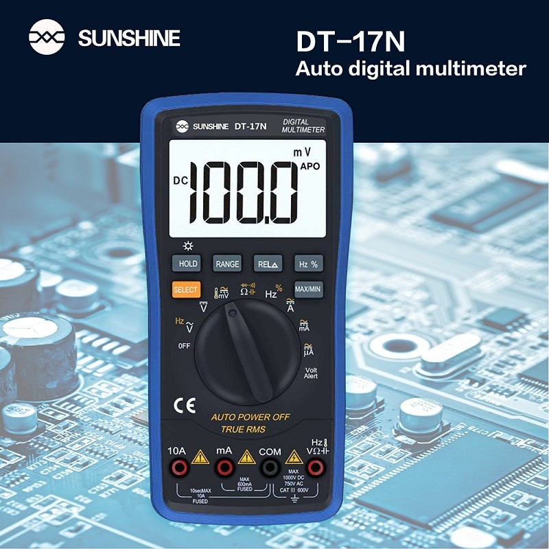 Sunshine Dt 17N Multimeter Range Lcd Display Multimeter Auto Digital Multimeter Is 35/6 Automatic