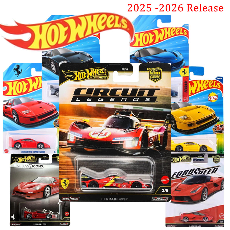 Mattel Hot Wheels 1/64 Ferrari 2025 Releases Laferrari Ferrari F50 Ferrari F40 Ferrari 365