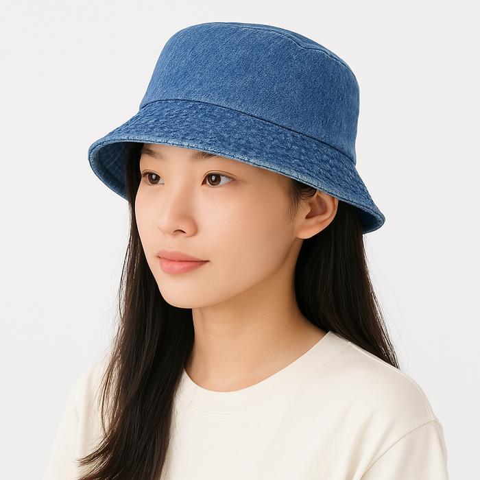 Topi Pria Wanita model Bucket Jeans Polos