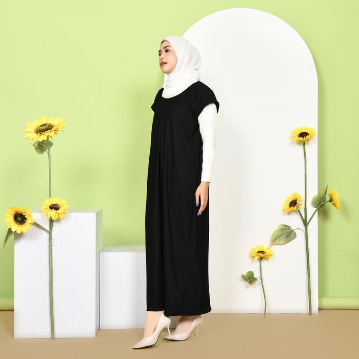 MYBAMUS NESHA KNIT DRESS OVERSIZE INNER HORNET MANSET TANPA LENGAN MUSLIM OUTER GAMIS MURAH TAPI