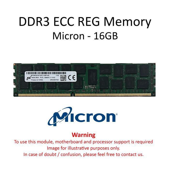 Micron Memory RAM 16GB DDR3 ECC REG 10600 12800 14900 1333 1600 1866