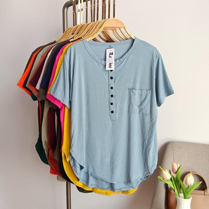 Atasan Blester Oval Pendek Wanita Spandek Rayon Busui Friendly - Ramise