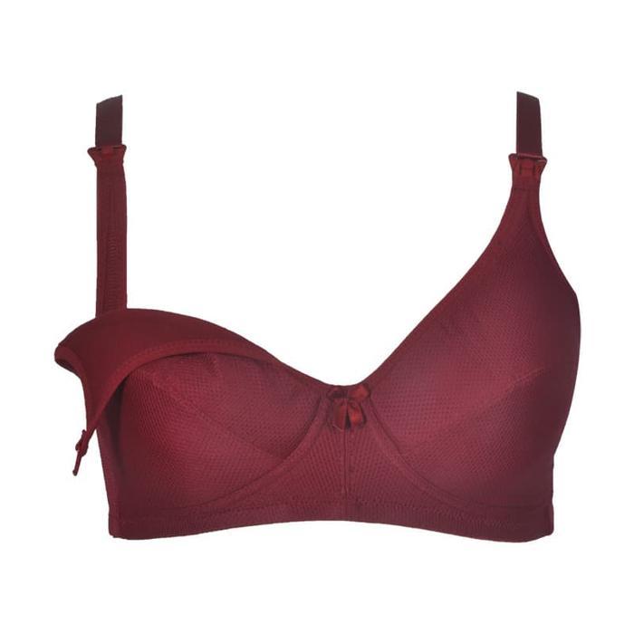Cynthia bra menyusui full bintik - Maroon