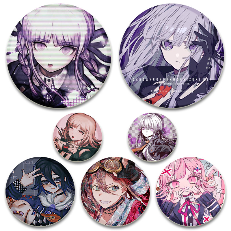 Pop Game Anime Danganronpa Brooch Amami Iruma Miu Kirigiri Kyouko Cartoon Cosplay Badge Enamel Pins