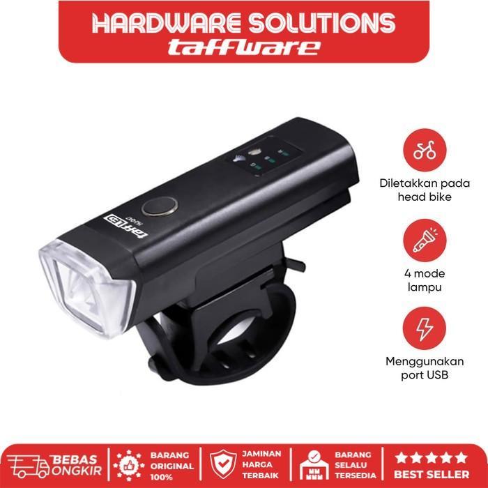 Taffled Lampu Sepeda Led Usb Rechargeable Xpg 350 Lumens - Hj-047 Terbaik