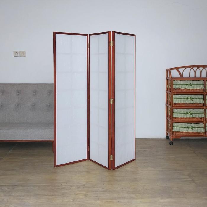 SHOJI 140 - 3 PANEL PARTISI PEMBATAS RUANGAN LIPAT SEKAT SKETSEL KAYU FURNITURE MINIMALIS JEPANG