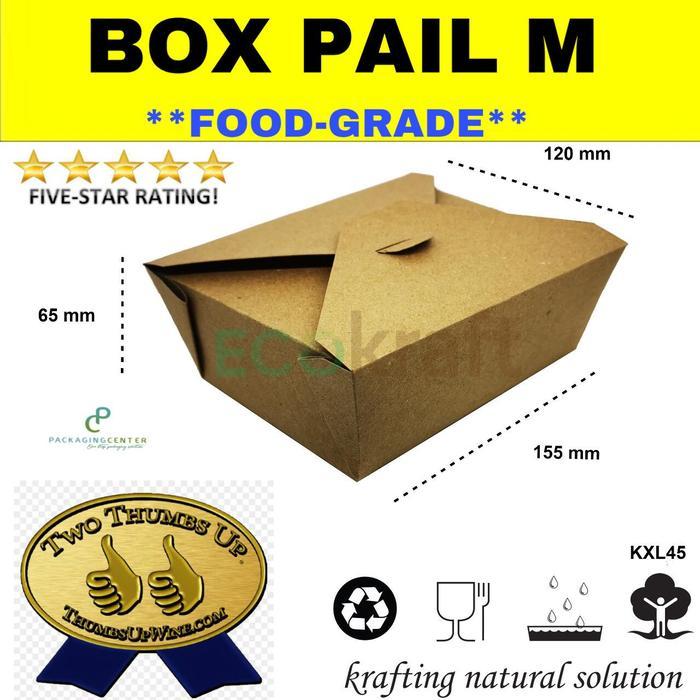 Box Pail Kraft M Food Grade / Food Pail Food Grade / Box Kue Kertas