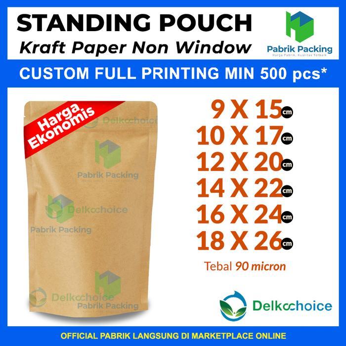 STANDING POUCH KRAFT PAPER ALL EKONOMIS TERMURAH SATUAN