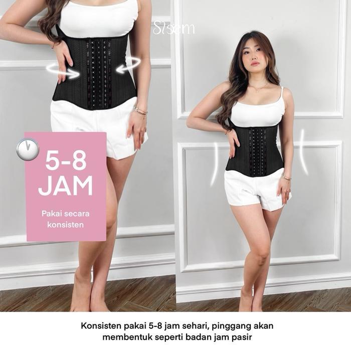 [Sleem.Inc] Korset V25 Full Latex Super Press 25 Tulang+ Extender Korset Latex Berpori 25 Tulang +
